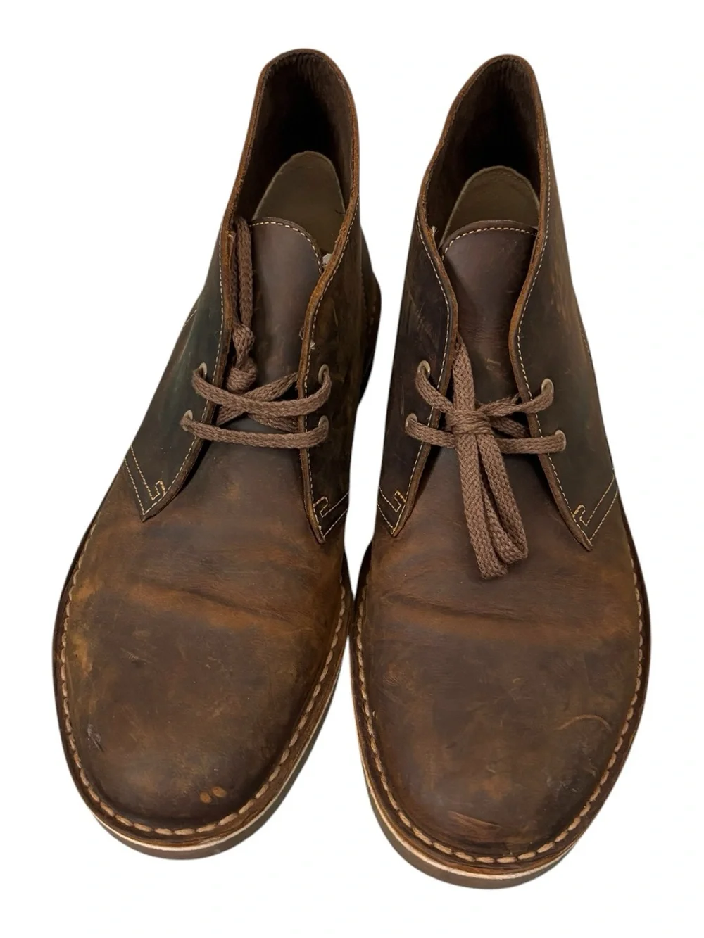 clarks men’s brown leather Bushacre 2 chukka Boots size 9